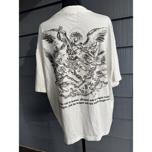 CTHDRL Archangel  T-Shirt Men's Large Cropped Boxy Fit Religious God!